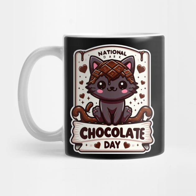 National Dark Chocolate Day cat by chems eddine